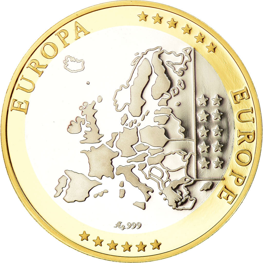 France, Medal, Europa, République Française, MS(65-70), Silver