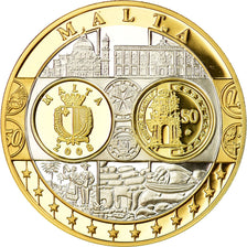 Malta, medalla, Euro, Europa, FDC, Plata