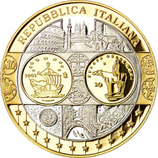 Italia, medalla, Euro, Europa, FDC, Plata