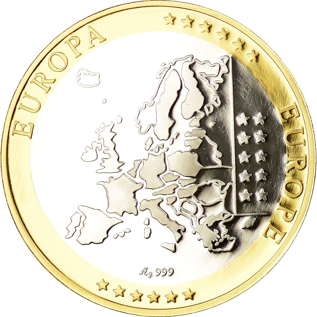 Belgium, Medal, Euro, Europa, MS(65-70), Silver