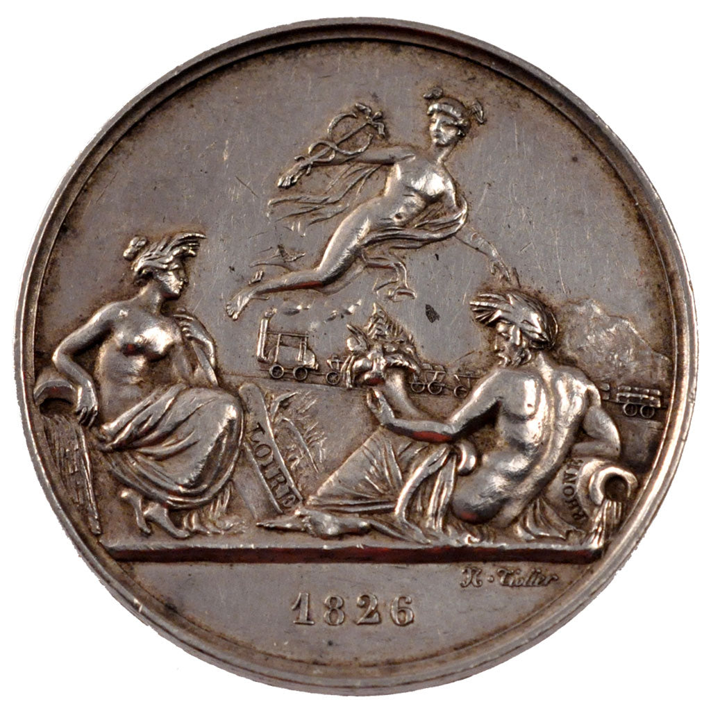 France, Railway, Token, 1826, AU(55-58), Silver, 22.66