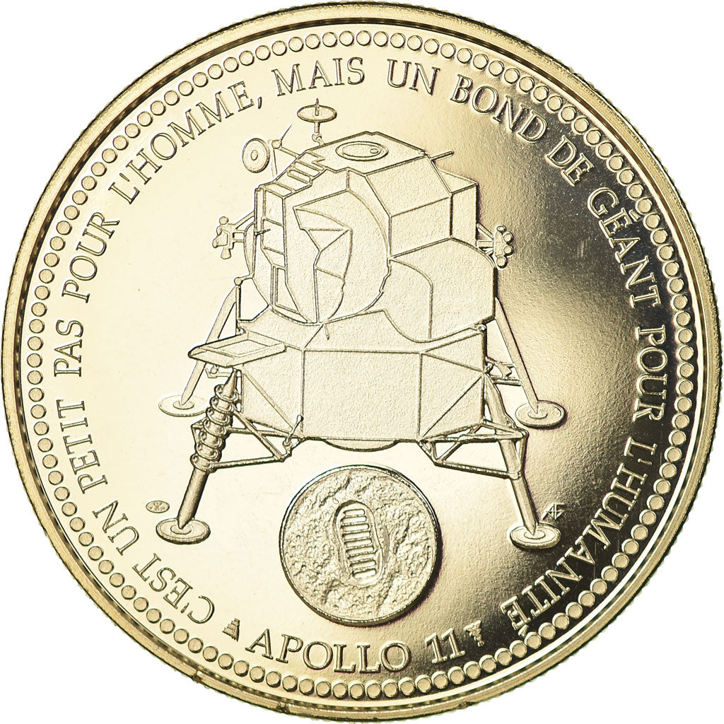 France, Médaille, Apollo 11, Le Premier Homme sur la Lune, FDC, Copper-nickel