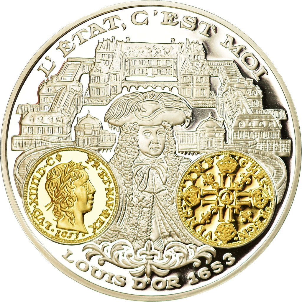 France, Medal, 2000 Ans d'Histoire Monétaire, Louis d'Or, MS(65-70), Silver