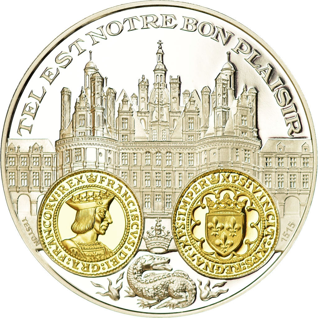 France, Medal, 2000 Ans d'Histoire Monétaire, Teston François Ier, MS(65-70)