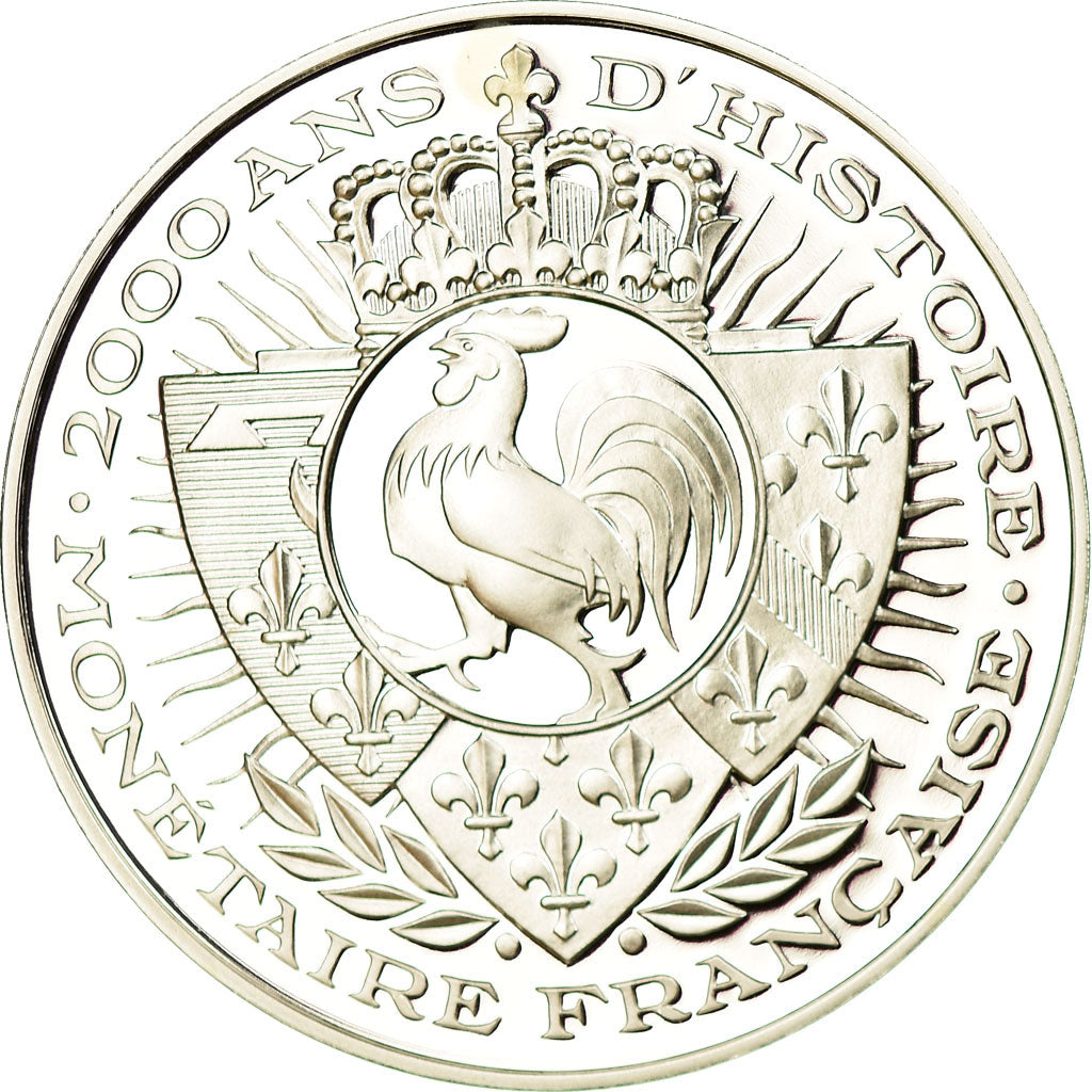 France, Medal, 2000 Ans d'Histoire Monétaire, Teston François Ier, MS(65-70)