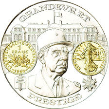 France, Medal, 2000 ans d'Histoire Monétaire française, Charles de Gaulle