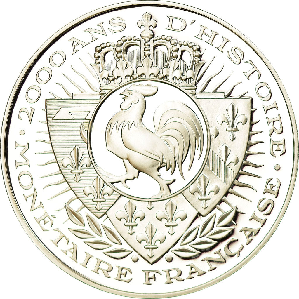 France, Medal, 2000 Ans d'Histoire Monétaire, Agnel d'Or, MS(65-70), Silver