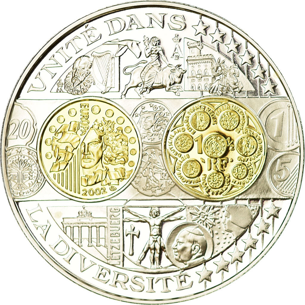 France, Medal, Histoire Monétaire, Unité dans la Diversité, MS(65-70), Silver