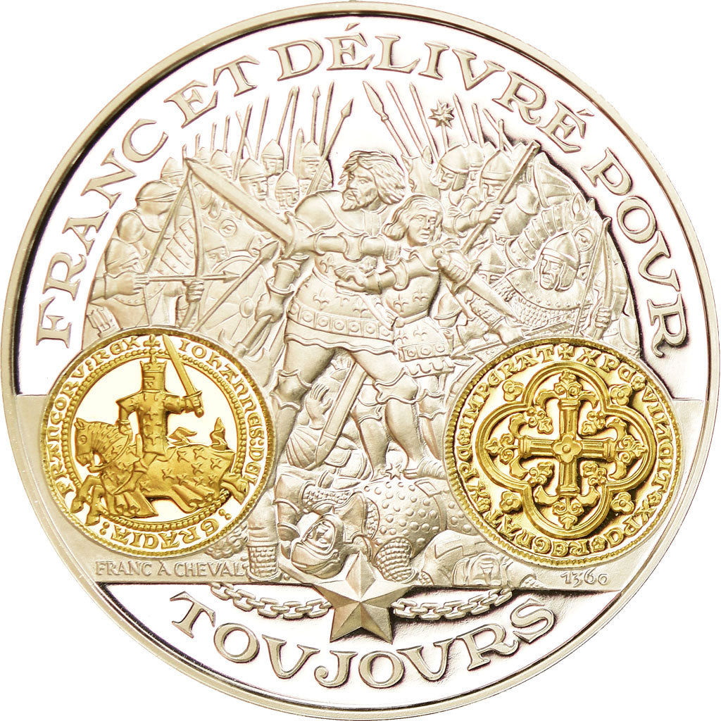 France, Medal, Histoire Monétaire, Franc à Cheval, MS(65-70), Silver