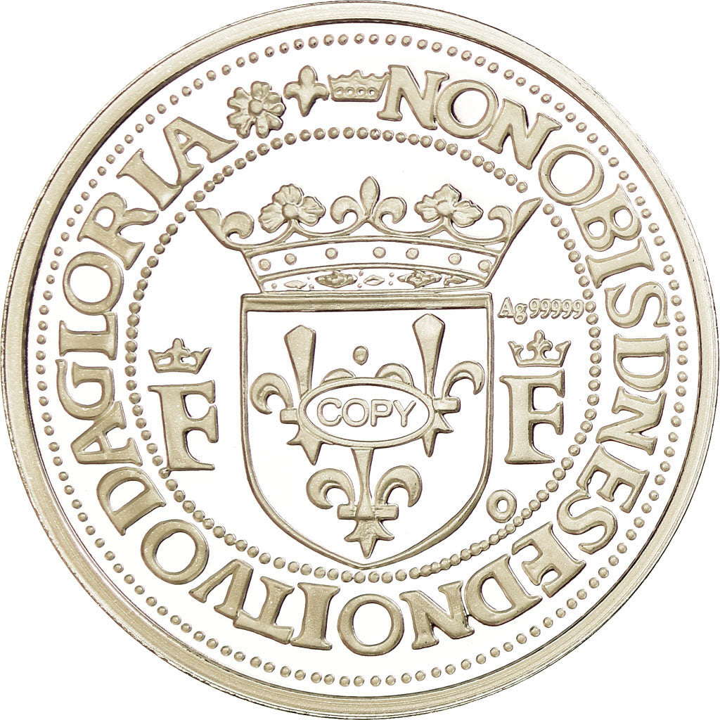 France, Medal, Reproduction Teston de François Ier, MS(65-70), Silver