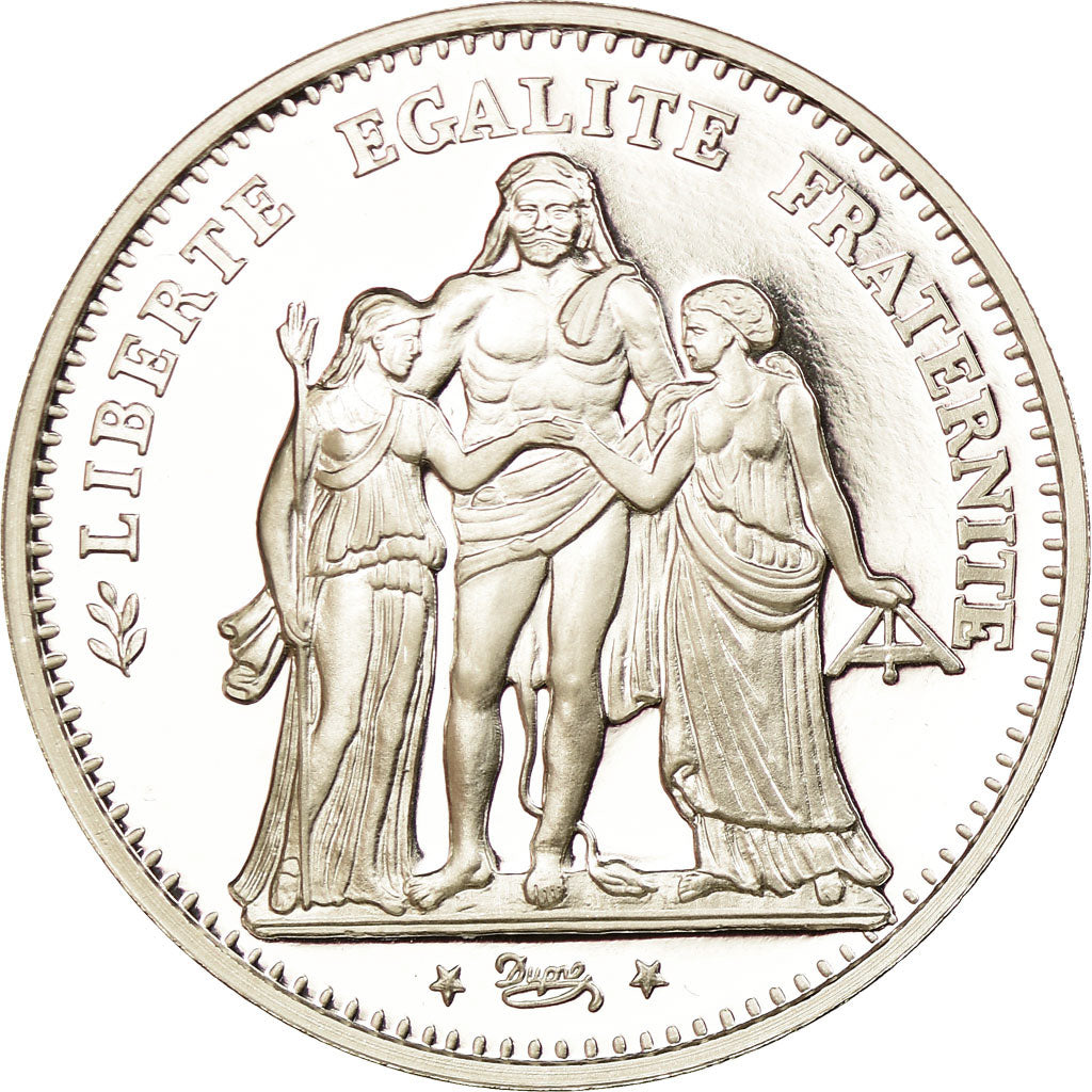 Francia, medaglia, Reproduction de la 5 Francs Camélinat 1871, FDC, Argento