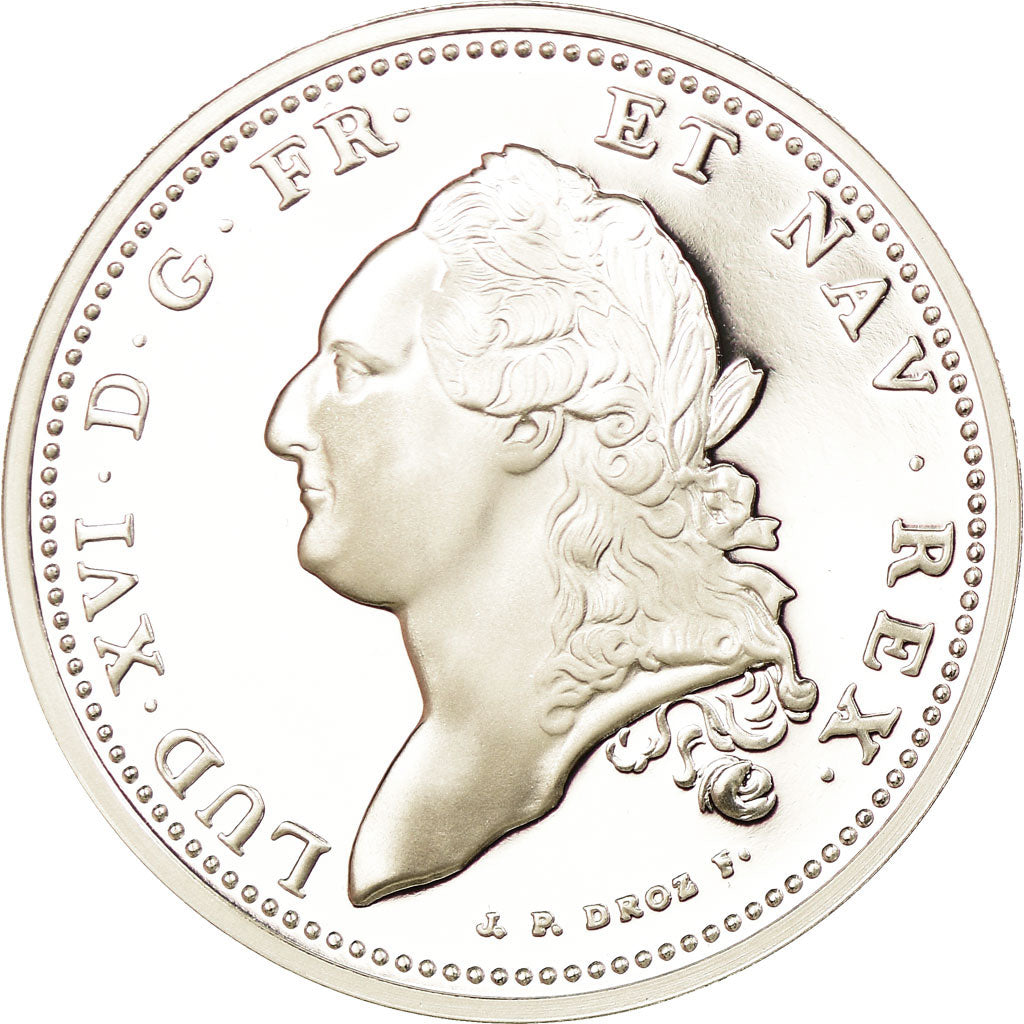 France, Medal, Reproduction de l'Ecu de Calonne 1786, MS(65-70), Silver