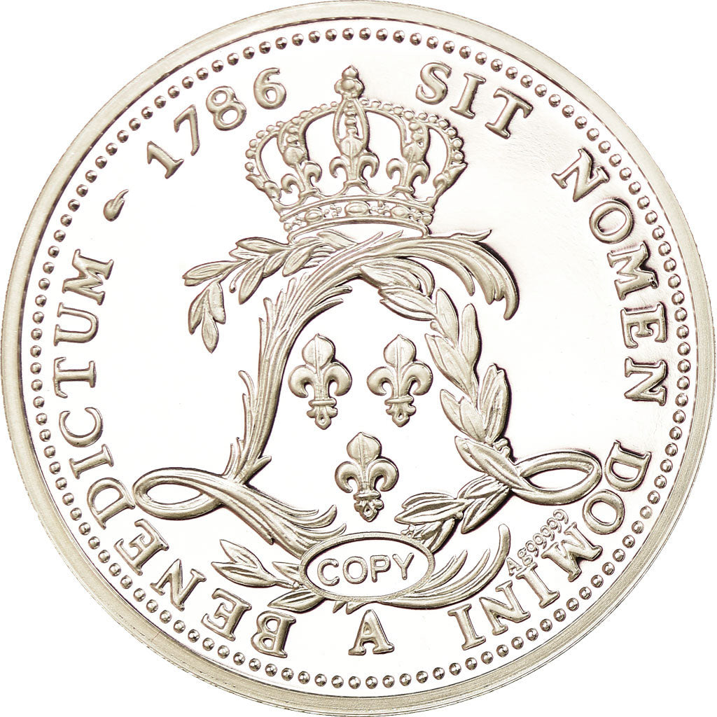 France, Medal, Reproduction de l'Ecu de Calonne 1786, MS(65-70), Silver