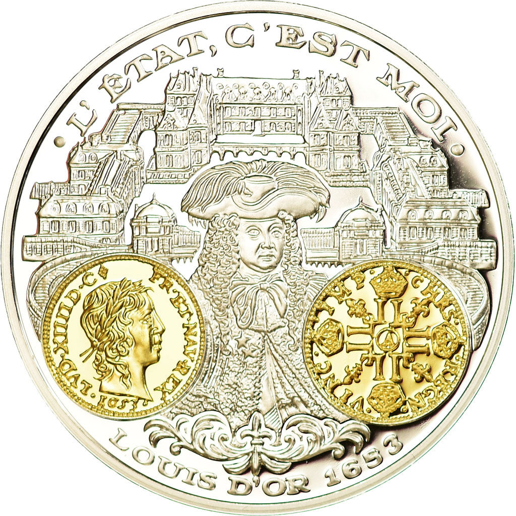 France, Médaille, 2000 Ans d'Histoire Monétaire, Louis d'Or, FDC, Argent