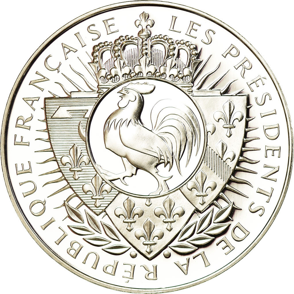 Francia, medalla, Général de Gaulle, Président de la République, FDC, Plata