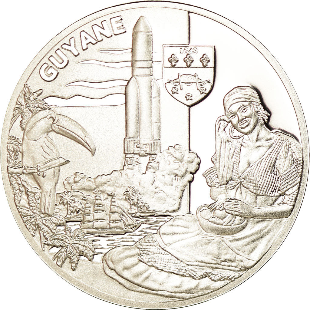France, Medal, Régions de France, Guyane, MS(65-70), Silver
