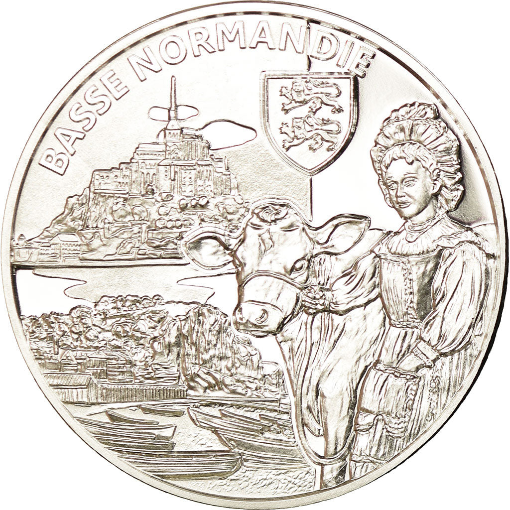 France, Medal, Nos Régions, Basse Normandie, MS(65-70), Silver
