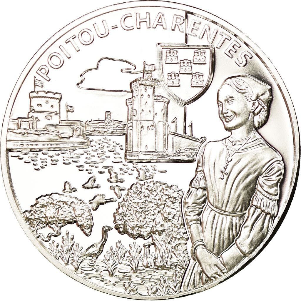 France, Medal, Nos Régions, Poitou-Charentes, MS(65-70), Silver