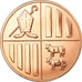 Andorra, Medal, 1 Centime, 1 Unça Coure Pur, 2014, MS(65-70), Copper