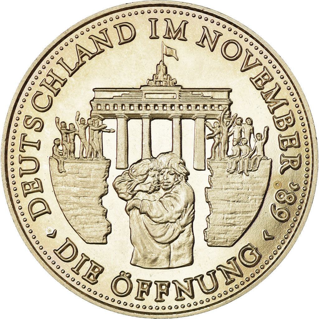 Germany, Medal, Chute du Mur de Berlin, Die Offnung, 1989, MS(65-70), Copper