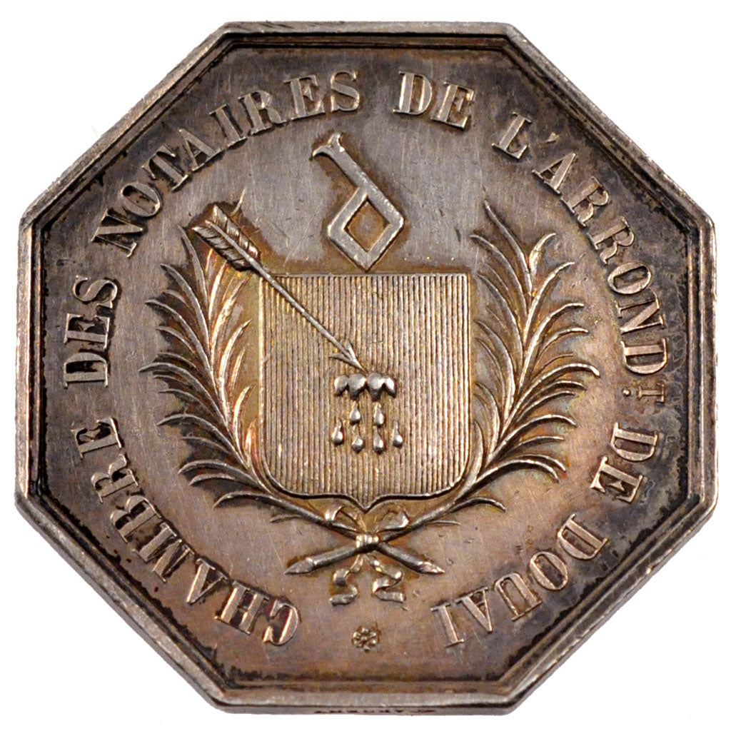 France, Notary, Token, 1851, AU(55-58), Silver, Lerouge #120, 10.81