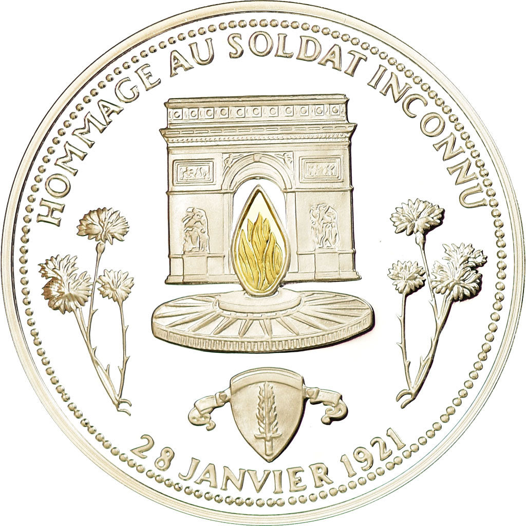 Francia, medaglia, Hommage au soldat inconnu, Politics, Society, War, FDC