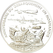 France, Medal, Anniversaire du Débarquement de Normandie, MS(65-70), Silver
