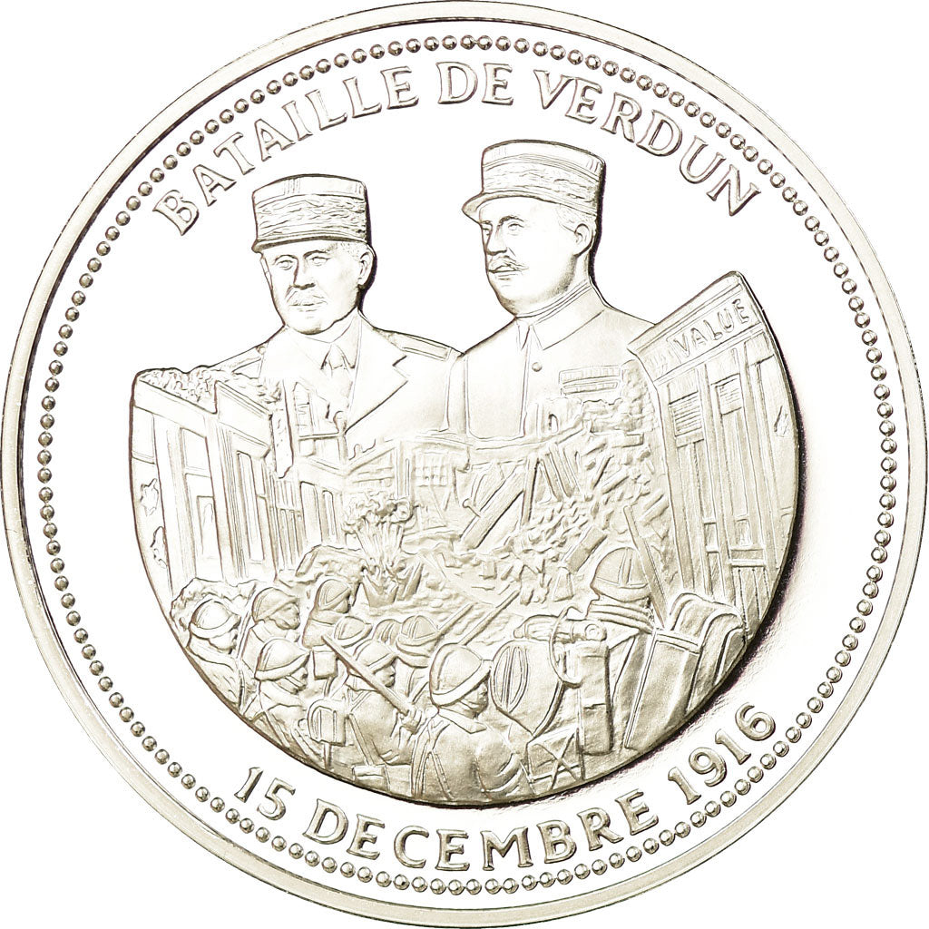 France, Medal, Première Guerre Mondiale, Bataille de Verdun, MS(65-70), Silver