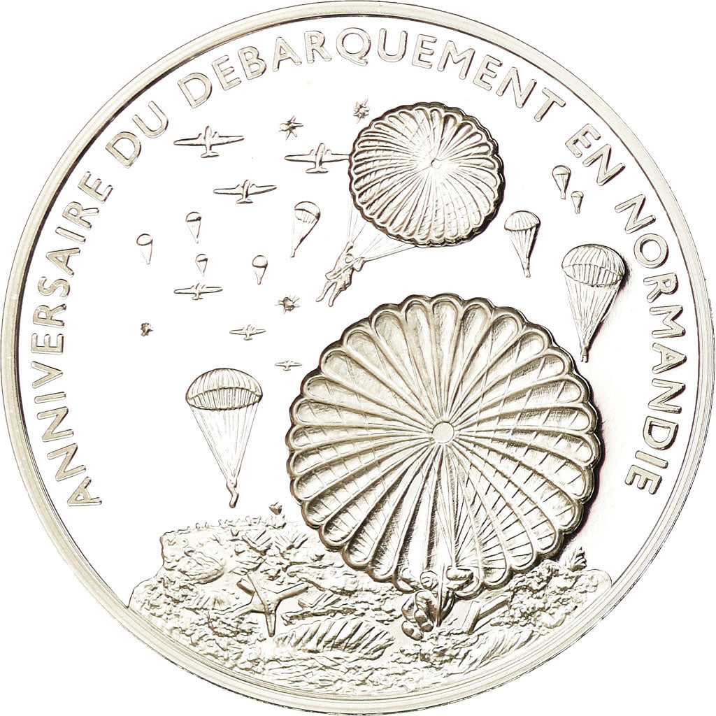 France, Medal, Anniversaire du Débarquement de Normandie, MS(65-70), Silver