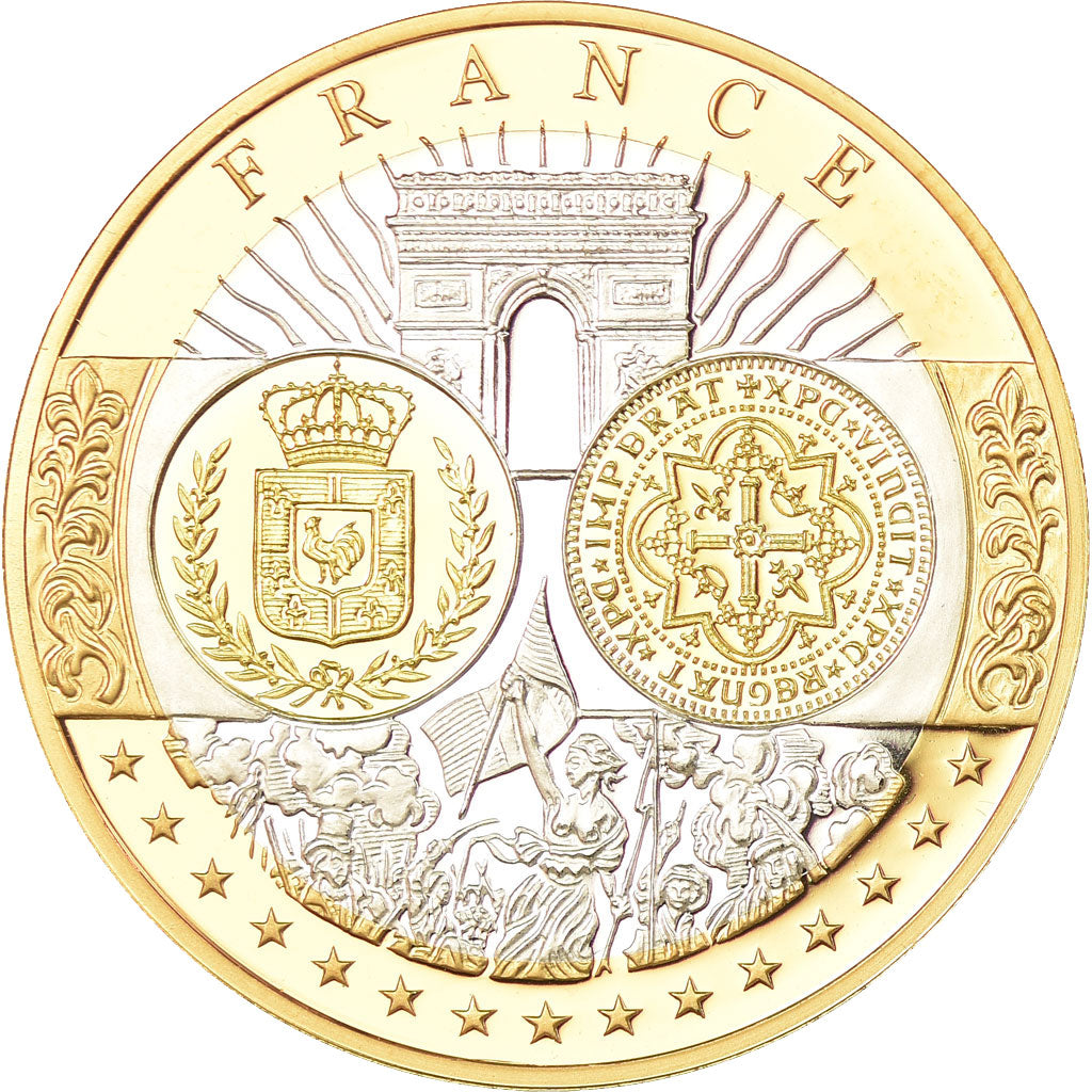 France, Medal, Europa, République Française, MS(65-70), Silver