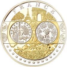 France, Medal, Europa, République Française, MS(65-70), Silver