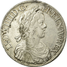Francia, Louis XIV, Écu à la mèche longue, 1651, Paris, Plata, MBC