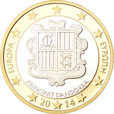 Andorra, Medal, Europe, 5 Euro Essai, 2014, MS(65-70), Bi-Metallic