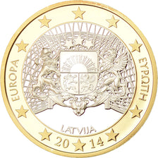 Latvia, Medal, Europe, 5 Euro Essai, 2014, MS(65-70), Bi-Metallic
