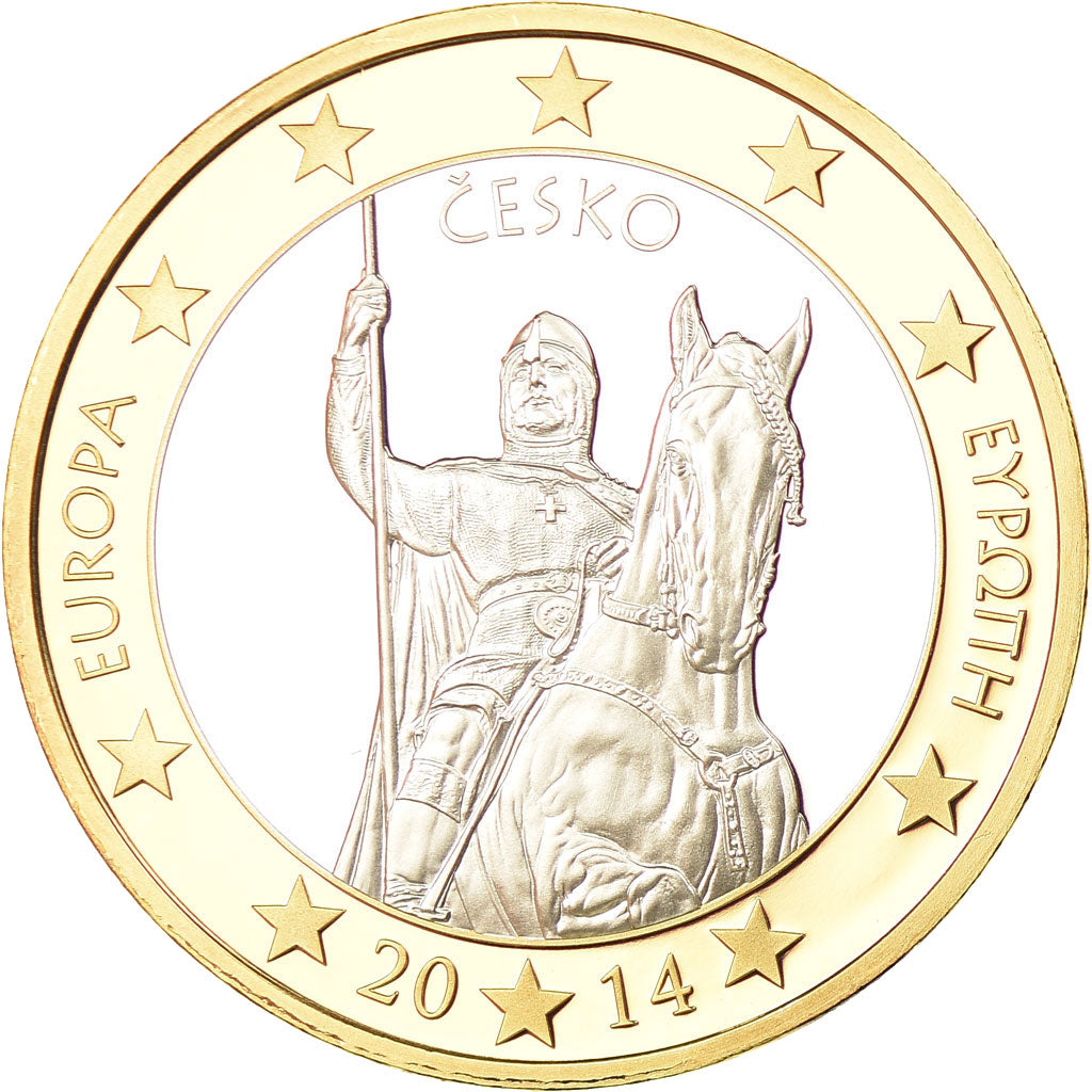 République Tchèque, Médaille, Europe, 5 Euro Essai, 2014, FDC, Bi-Metallic