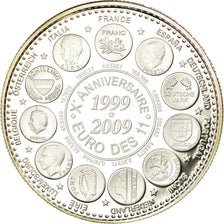 Frankreich, Medaille, 10ème Anniversaire de l'Euro des 11, 2009, STGL, Silber