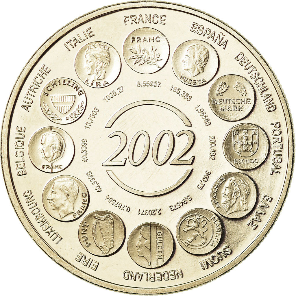 France, Médaille, L'Europe, Naissance de l'Euro Fiduciaire, 2002, FDC