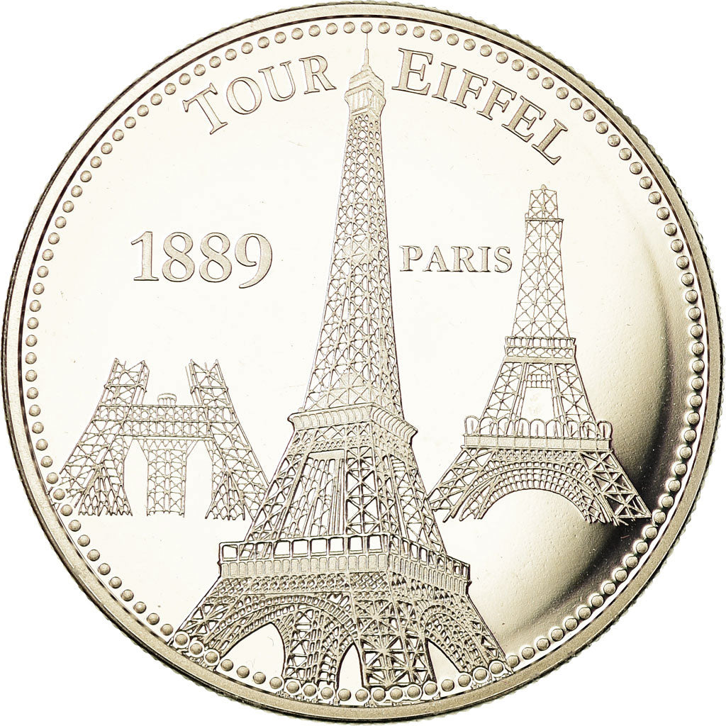 Francia, medalla, Les plus beaux trésors du patrimoine de France, Tour Eiffel