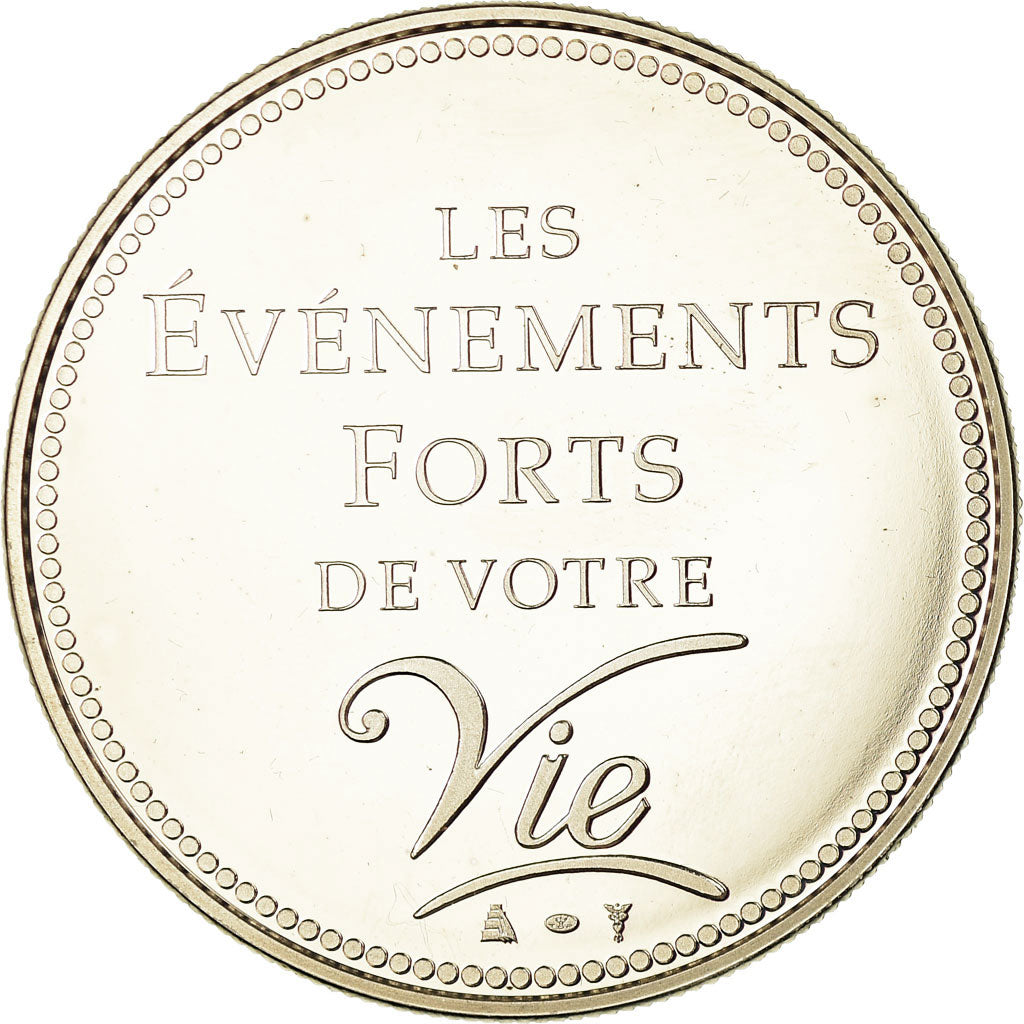 Francia, medalla, Le Premier Homme dans l'Espace, FDC, Cobre - níquel