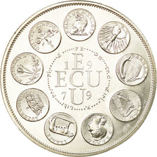 France, Médaille, Ecu Euro, EUROPA, 1979, Rodier, FDC, Argent