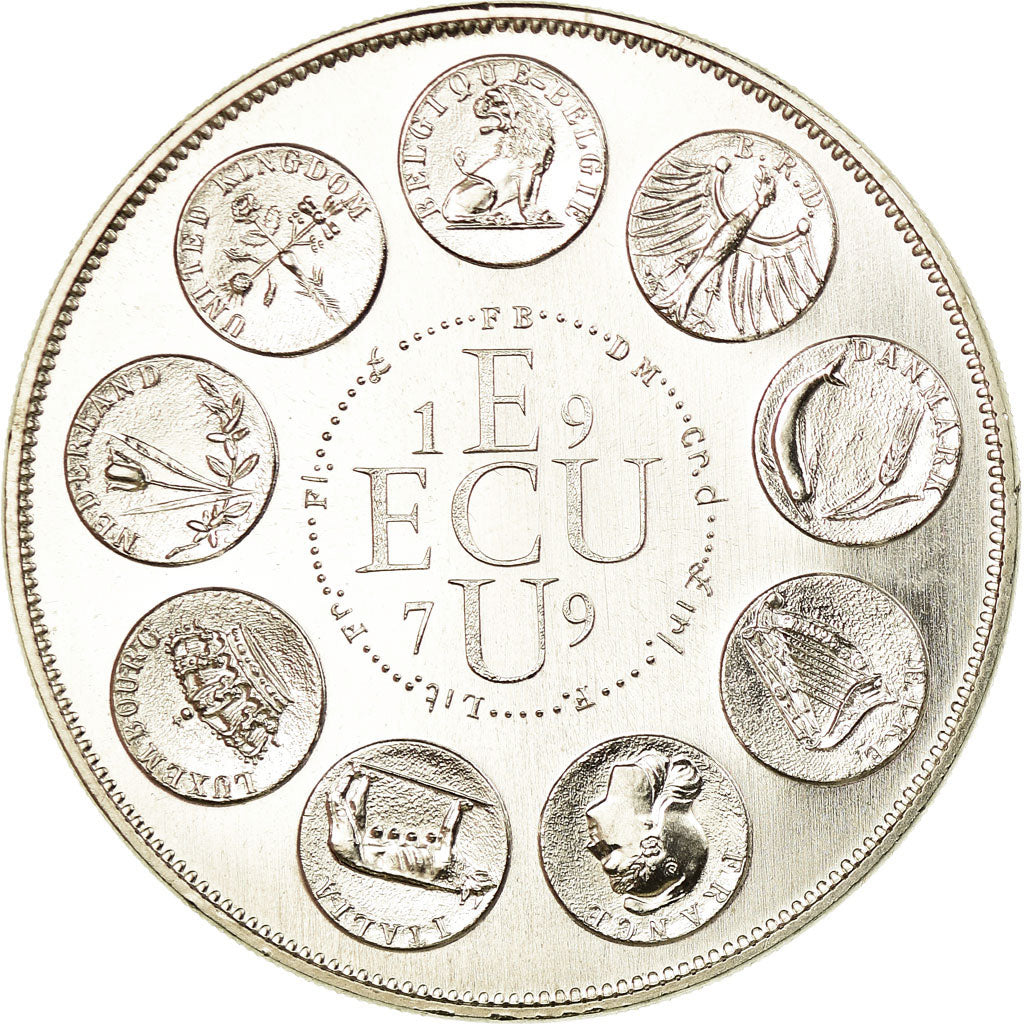 France, Médaille, Ecu Euro, EUROPA, 1979, Rodier, FDC, Argent