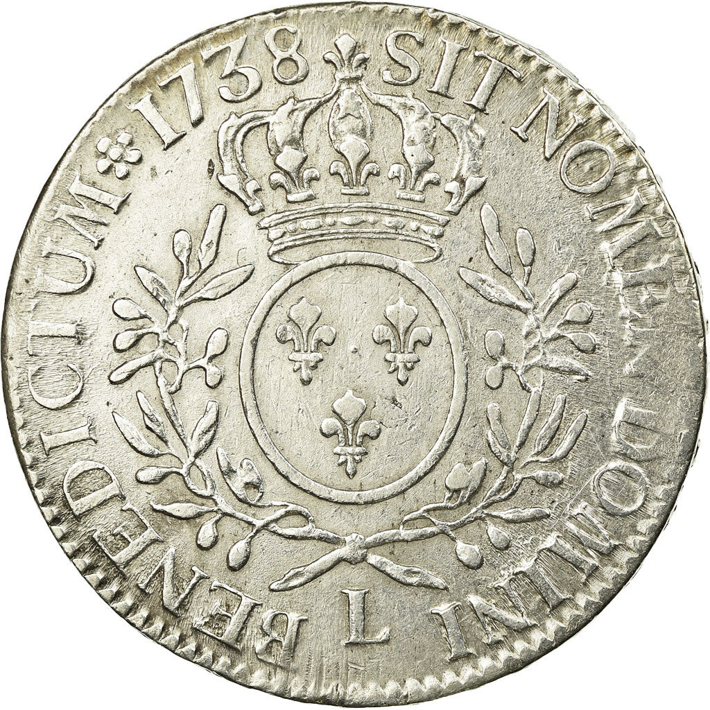 Coin, France, Louis XV, Écu aux branches d'olivier, Ecu, 1738, Bayonne