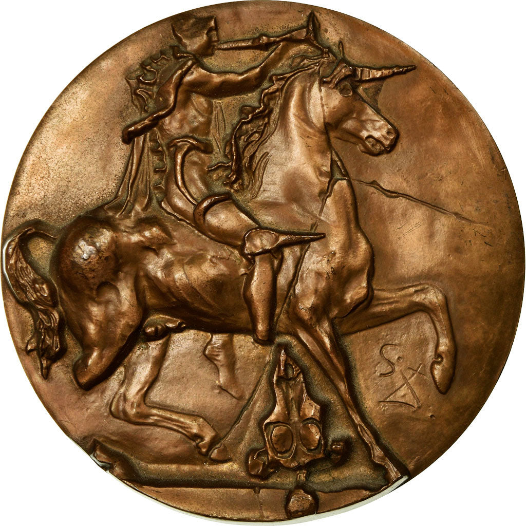 Francia, medalla, Salvador Dali, L'Unicorne Dyonisiaque, SC, Bronce