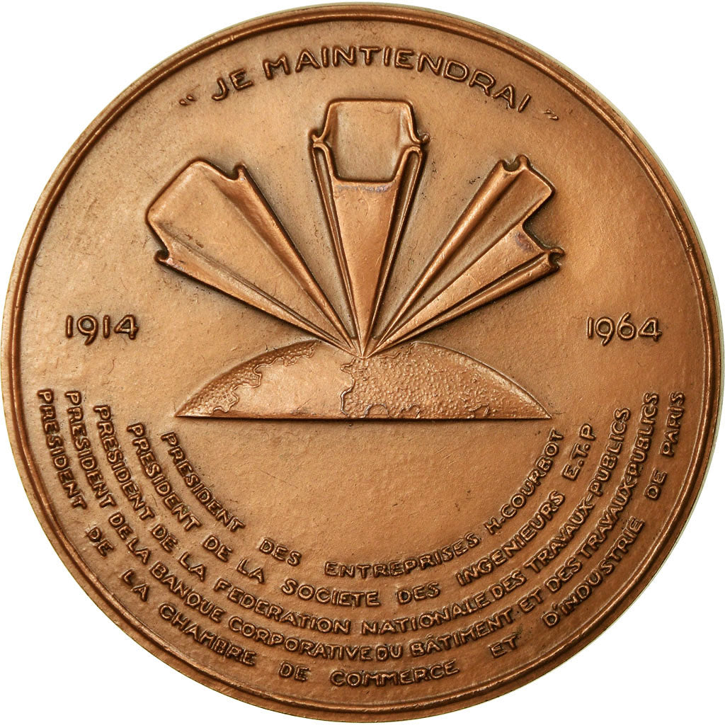 Francia, medalla, Président Henri Courbot, Business & industry, 1964, Coeffin