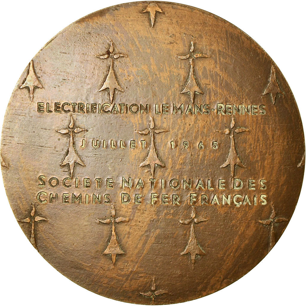 Francia, medaglia, Société Nationale des Chemins de Fer Français, 1965, SPL-