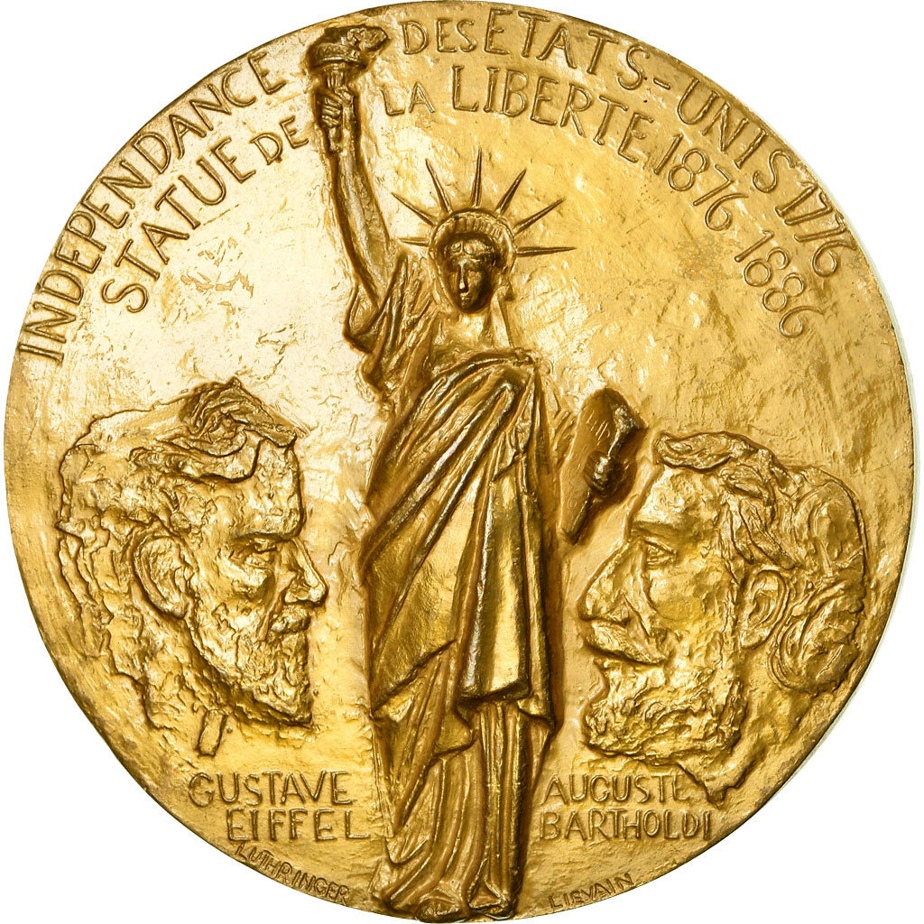 France, Medal, Statue de la Liberté, Gustave Eiffel, Bartholdi, 1986