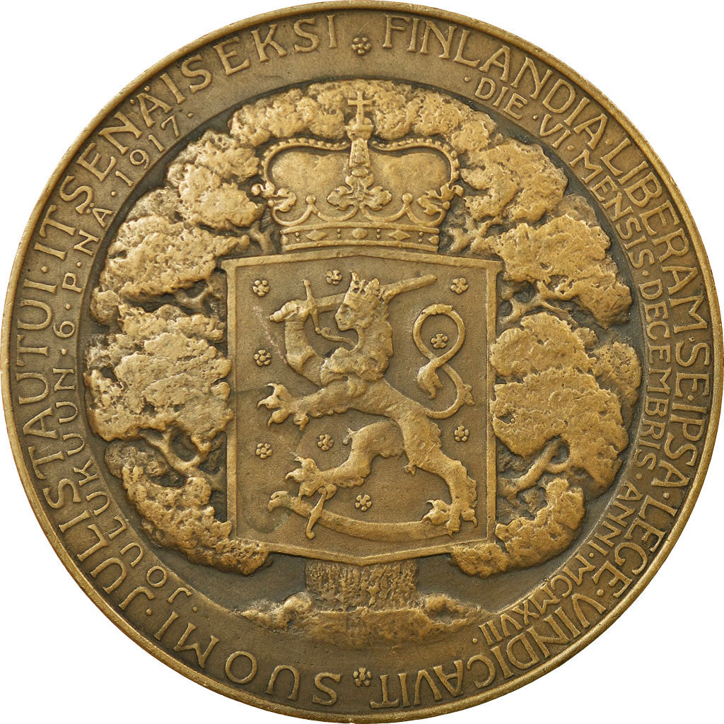 Finland, Medal, Indépendance de la Finlande, 1917, Wikström, AU(55-58), Bronze
