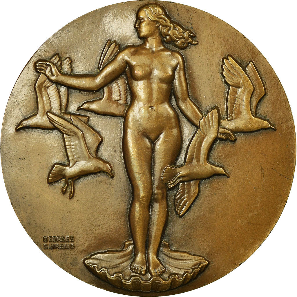 France, Médaille, Art Déco, La Mer, Shipping, Guiraud, SUP+, Bronze