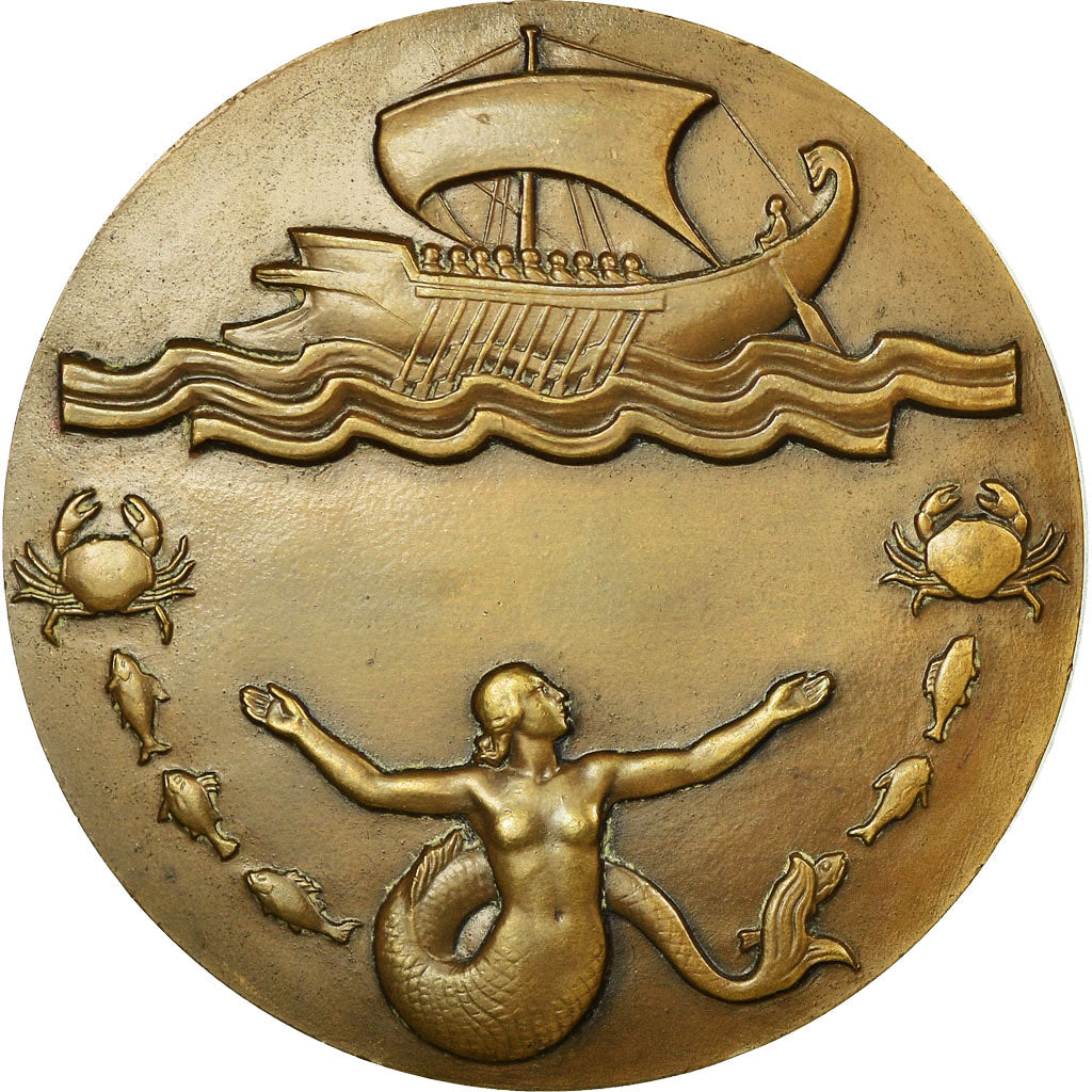 France, Médaille, Art Déco, La Mer, Shipping, Guiraud, SUP+, Bronze