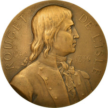 France, Medal, La Marseillaise, Rouget de l'Isle, 1911, Borrel, AU(55-58)
